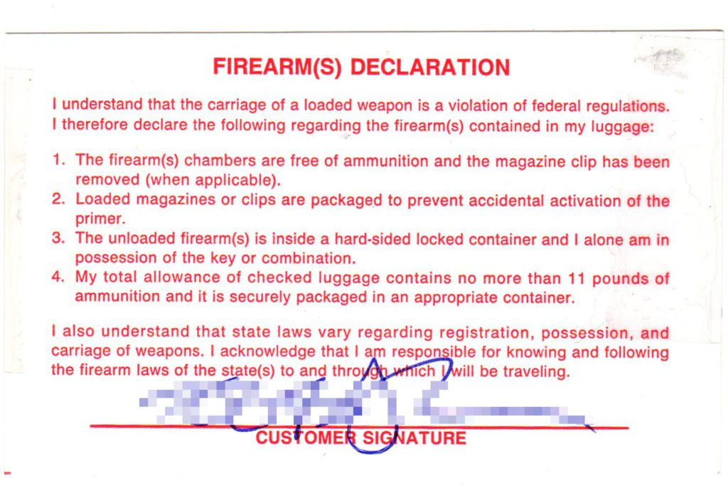 permit to travel firearms